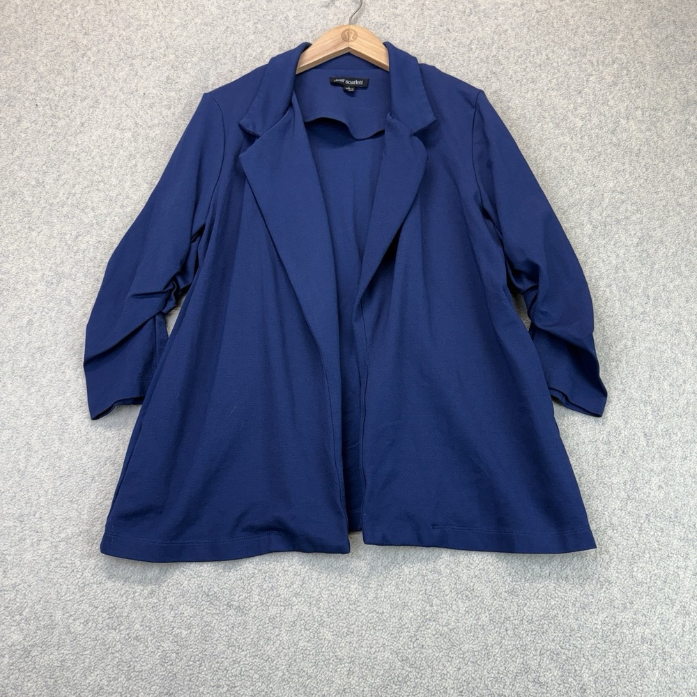 Dear Scarlett Women's Blue Open Front Blazer Size L